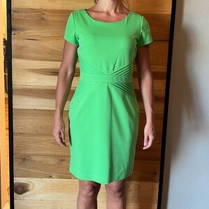 Bright neon green short sleeve dress